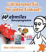 Webmiles - Lidl belohnt Sie für jeden Einkauf!