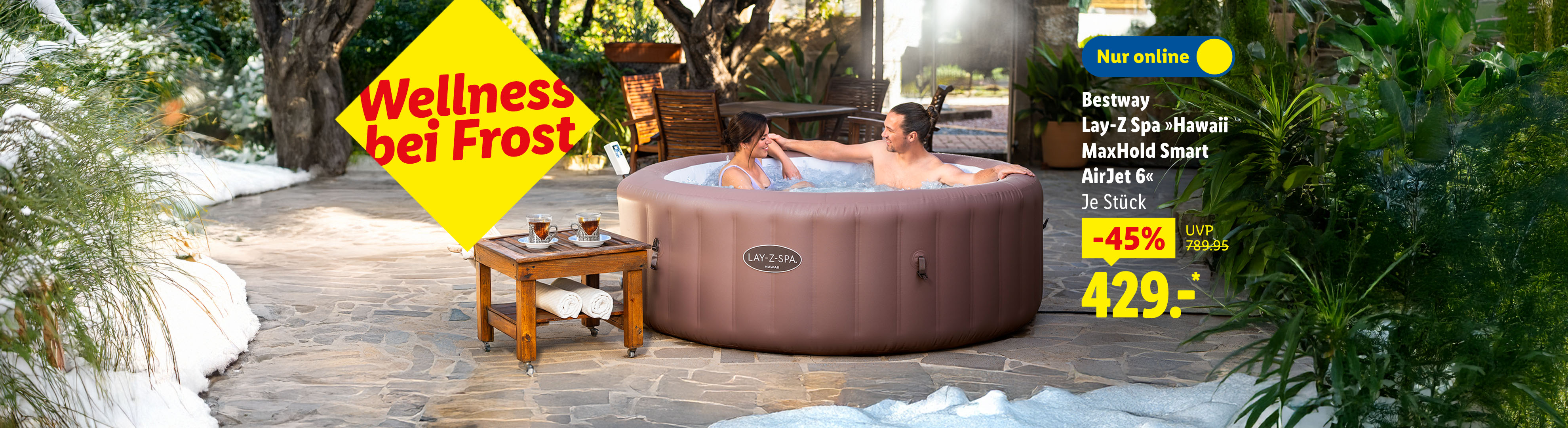 Bestway Lay-Z Spa »Hawaii MaxHold Smart AirJet 6«, 45% günstiger für 429.00€, nur online erhältlich