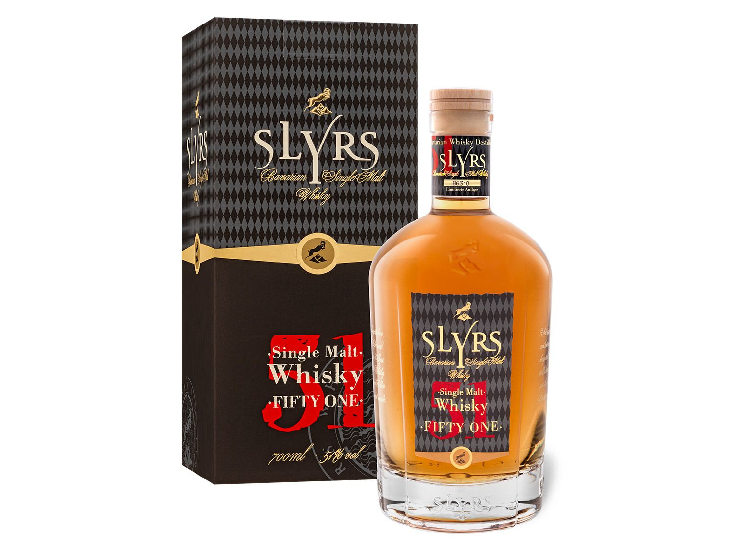 Slyrs 51 Fifty One Vol Whisky Single Malt 51% Bavarian