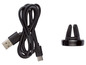 USB-Kabel mit Micro-USB-Stecker und ein schwarzer Autohalter.