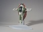 Ein detailliertes Modell des Raumschiffs Slave I aus Star Wars.