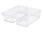 Zwei transparente Aufbewahrungsboxen für den Kühlschrank.