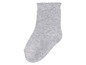 Graue Socke mit Rüschen
