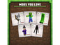 Minecraft-Charaktere, darunter ein Skelett, ein Zombie, ein Creeper und eine Hexe.