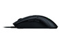Schwarze Razer Gaming-Maus mit Kabel.
