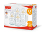 NUK First Choice+ Glasflaschen mit Sternenmotiv.