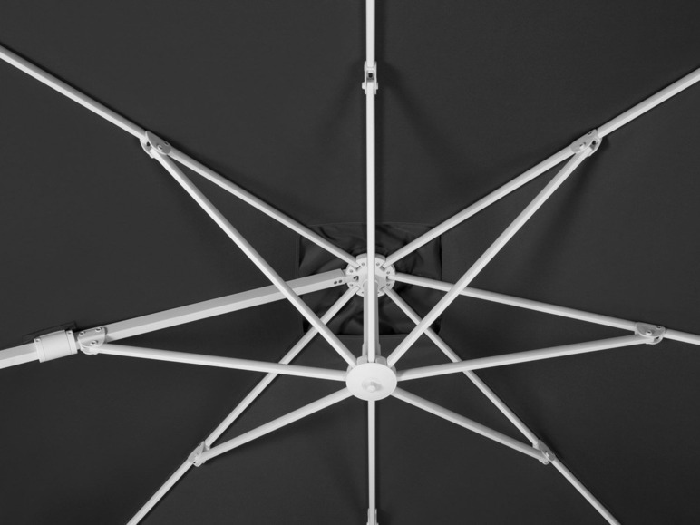 Gehe zu Vollbildansicht: Schneider Ampelschirm »RHODOS TWIST BIANCO«, 300 x 300 cm, mit Plattenständer, imprägniert - Bild 21