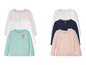 Lupilu Mädchen Langarmshirts mit Streifen und Prints.