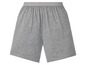 Graue, kurze Baumwollhose für Herren.