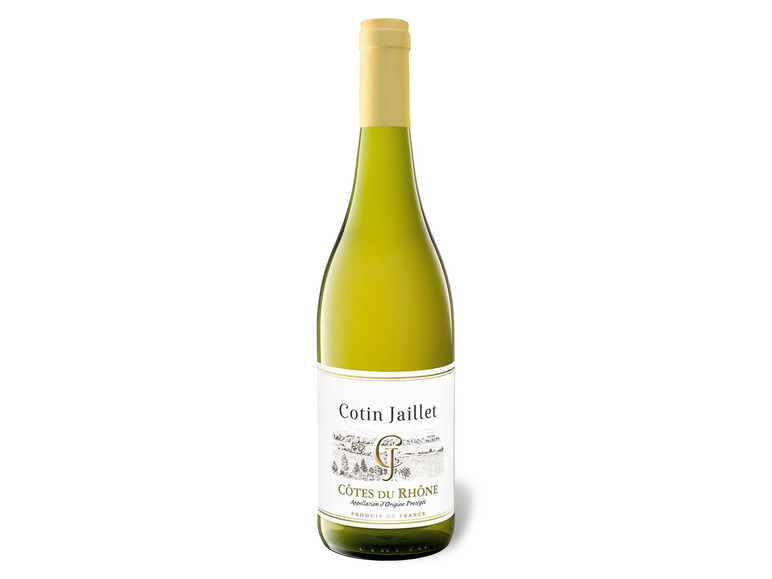 Gehe zu Vollbildansicht: Cotin Jaillet Côtes du Rhône AOP trocken, Weißwein 2022 - Bild 1