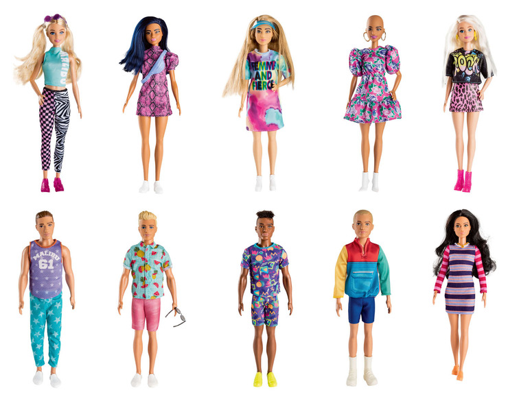 Gehe zu Vollbildansicht: Barbie Ken Fashionistas, mit vielseitigen Outfits - Bild 1