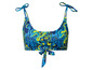Ein blauer Bikini-Oberteil mit Marmor-Muster