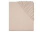 Beige Spannbettlaken mit Gummizug