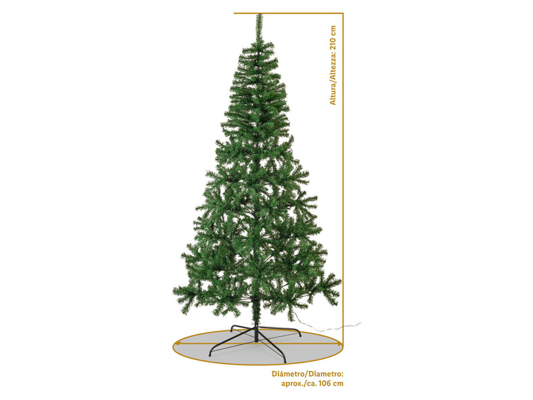 Gehe zu Vollbildansicht: LIVARNO home Weihnachtsbaum, 210 cm, mit 180 LEDs - Bild 3