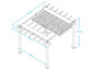 Schema einer Pergola mit Maßen
