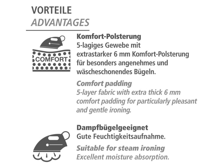 Gehe zu Vollbildansicht: Wenko Bügeltischbezug »Air Comfort«, dampfbügelgeeignet - Bild 20