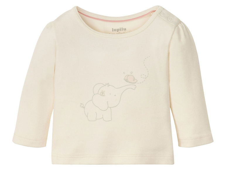 Gehe zu Vollbildansicht: LUPILU® Baby Langarmshirts, 3 Stück, aus reine Baumwolle - Bild 10