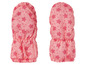 Rosa Kinderhandschuhe mit Sternenmuster.