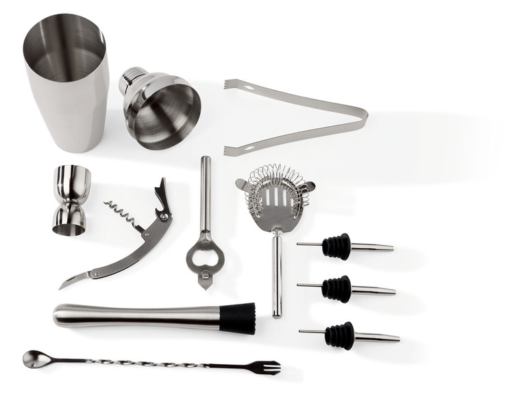 Gehe zu Vollbildansicht: ERNESTO® Bar Tool Set, 12-teilig, aus hochwertigem Edelstahl - Bild 3