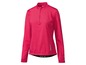 Rosa Damen-Radjacke mit langen Ärmeln.