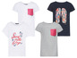 Vier Max & Co. T-Shirts mit Meerjungfrau, Flip-Flops und Pailletten.