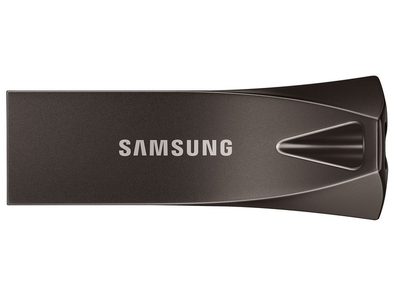 Ein schwarzer Samsung USB-Stick.