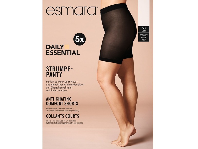 Gehe zu Vollbildansicht: ESMARA® Strumpf-Panties »50 DEN«, 5 Stück, Komfortbund, weiche Abschlussbündchen - Bild 3