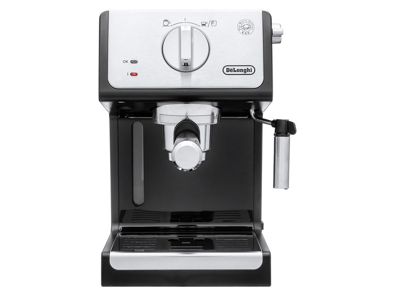 Gehe zu Vollbildansicht: Delonghi Espressomaschine, ECP 33.21, mit 3 Crema Siebe und Milchaufschäumdüse, Vorbrühsystem - Bild 3