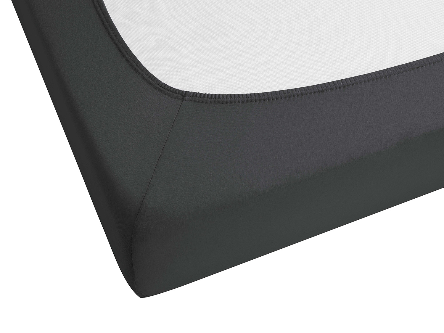 BIBERNA Premium Jersey-Elasthan Spannbettlaken (titanium, 140 - 160 x 200 cm) – Bild 3 von 3