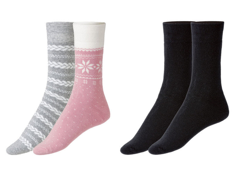 Gehe zu Vollbildansicht: esmara Damen Socken Thermo 2 Paar, mit Bio-Baumwolle - Bild 1