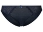 Dunkelblaue Slip mit Spitze.