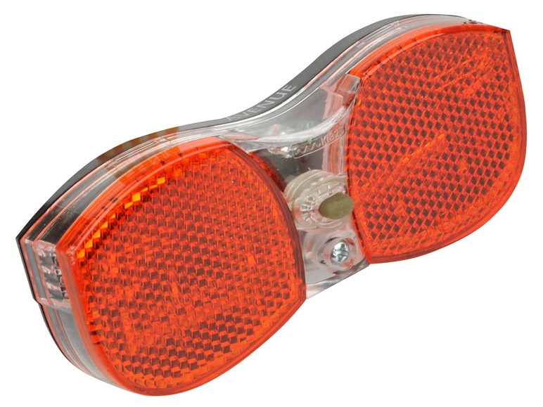 Zwei orangefarbene Fahrradreflektoren