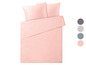 Rosa Bettbezug mit zwei Kissenbezügen.