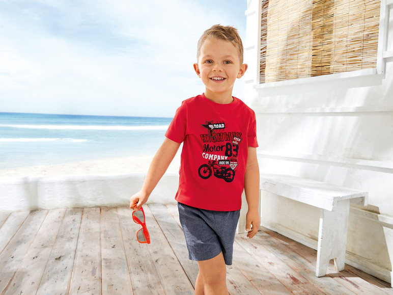 Gehe zu Vollbildansicht: lupilu® Kleinkinder Jungen T-Shirts, 3 Stück, aus reiner Baumwolle - Bild 12