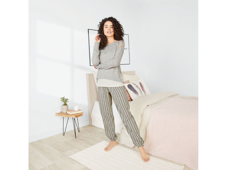 Gehe zu Vollbildansicht: esmara® Damen Pyjama, mit Baumwolle - Bild 64