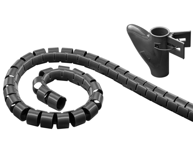 Gehe zu Vollbildansicht: Goobay Kabel-Spiralschlauch (2,5 m), schwarz - Bild 1