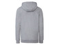 Ein grauer Hoodie mit Kapuze.
