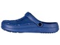 Blaue,  Clogs aus Plastik mit Riemen.