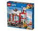 LEGO City Feuerwehrstation mit Feuerwehrauto, Drohne und Boot.