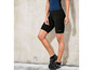 Schwarze Damen-Radhose mit sportlichem Schnitt.