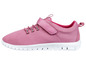 Rosa Sneaker mit Klettverschluss.