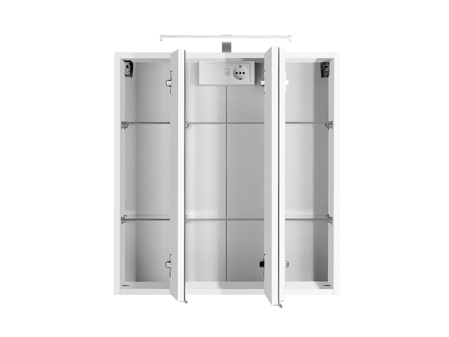 HELD Bologna 3D Spiegelschrank 60/70/80/90/100cm (LED Aufbauleuchte, Weiß, 60 cm) – Bild 2 von 4