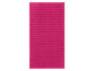Eine rosa Badematte mit Streifen.