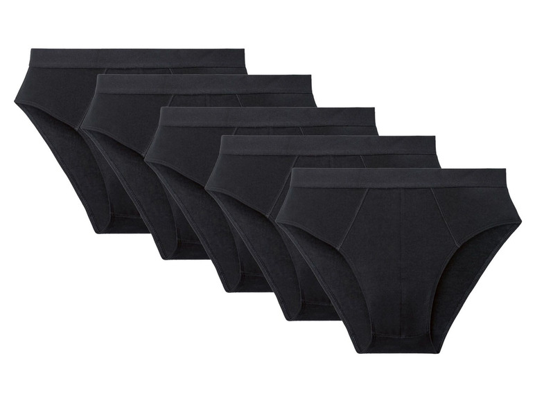 Ein Set mit fünf schwarzen Boxershorts.