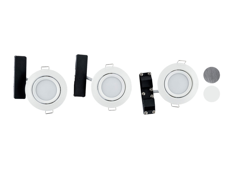 Gehe zu Vollbildansicht: LIVARNO home Einbauleuchten LED dimmbar mit 3-Stufendimmer 3er-Set, 5W - Bild 1