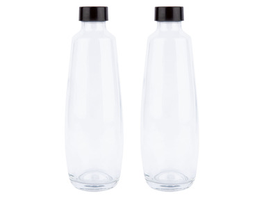 SodaStream Ersatzflaschen 2er-Set, 1 l, für DUO Sprudler, Glas