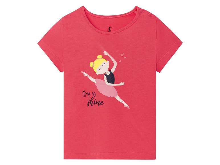 Gehe zu Vollbildansicht: LUPILU® Kleinkinder T-Shirts Mädchen, 3 Stück, mit Print - Bild 11