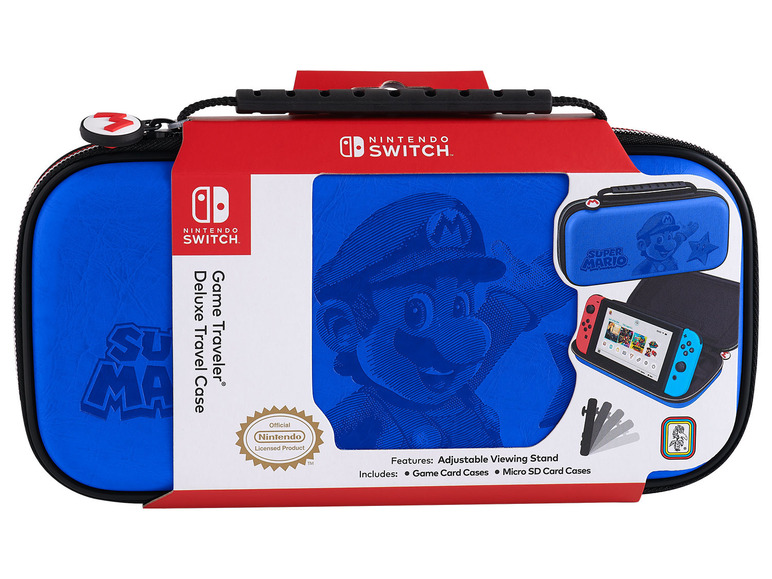 Gehe zu Vollbildansicht: Bigben Nintendo Switch Travel Case, Transporttasche inkl. 1x4-Spiele-Game-Box, 1x 2-Micro-SD-Card-Box - Bild 7