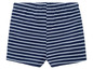 Blaue gestreifte Baby-Shorts.