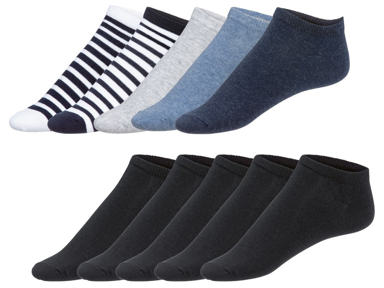 Gehe zu Vollbildansicht: LIVERGY® Sneakersocken Herren, 5 Paar, mit Baumwolle und Elasthan - Bild 1